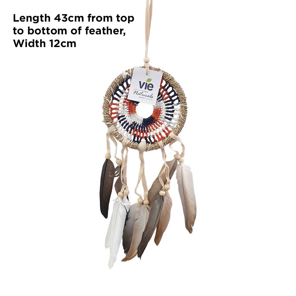 Crochet Dream Catcher, 12cm Ring: Blue & Purple