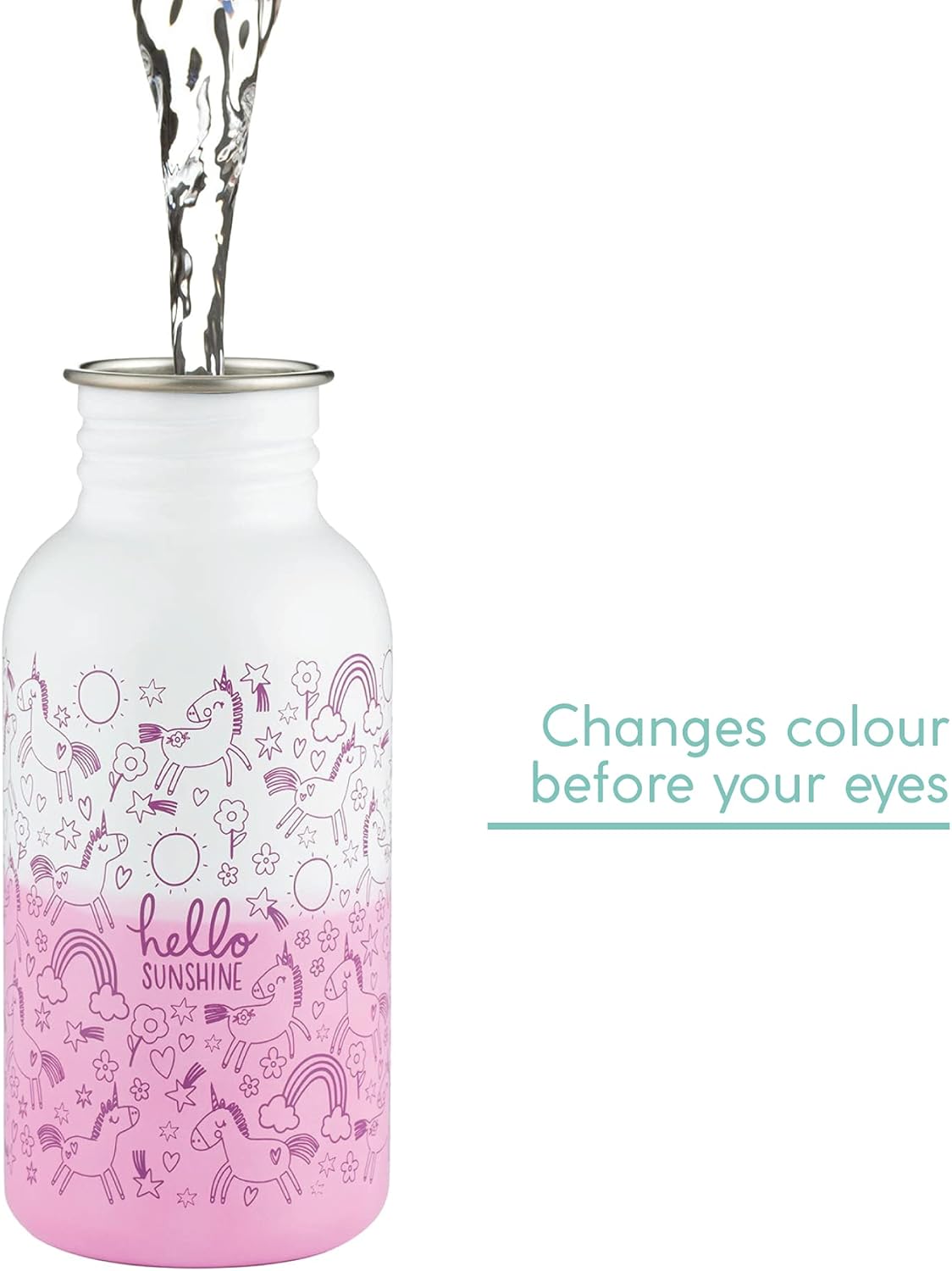 Pure Kids Colour Change Hello Bottle 550Ml
