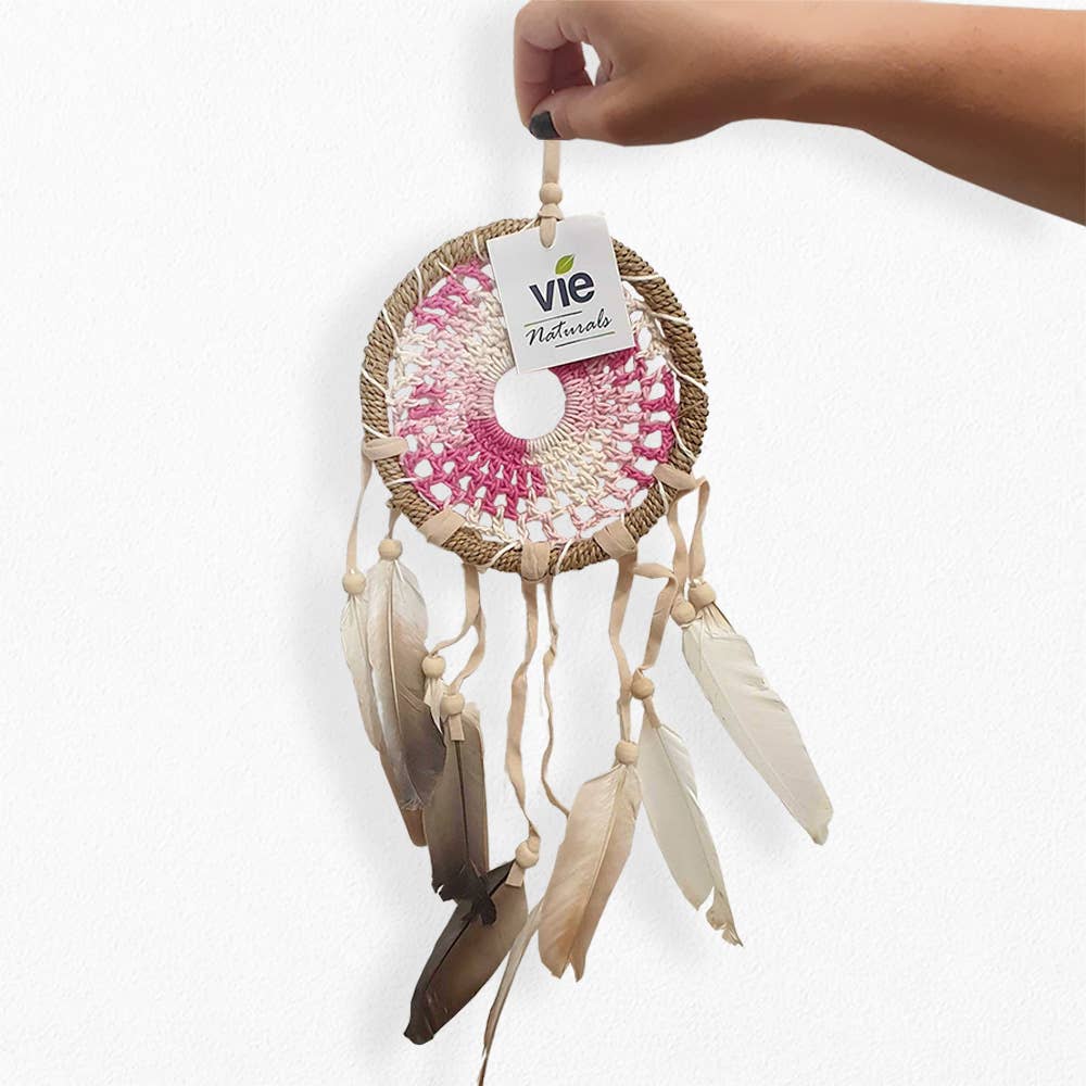 Crochet Dream Catcher, 12cm Ring: Blue & Purple