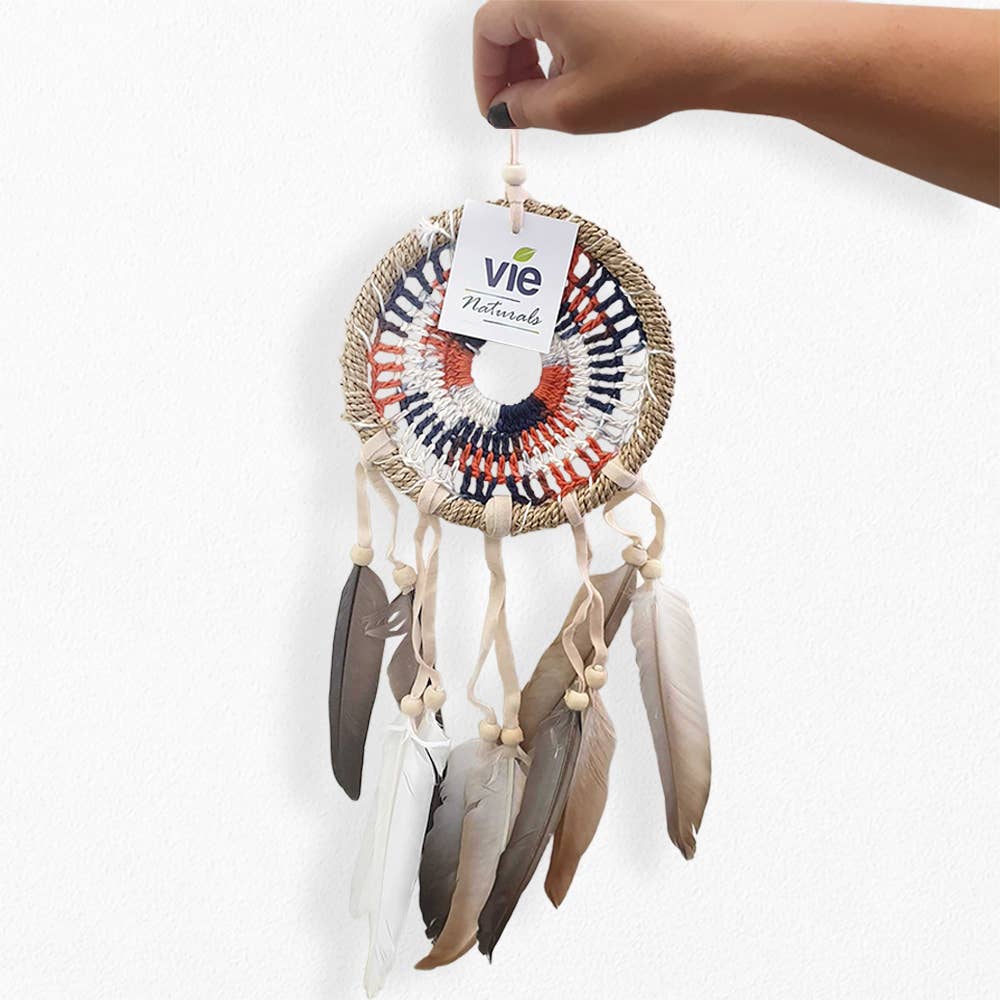 Crochet Dream Catcher, 12cm Ring: Blue & Purple