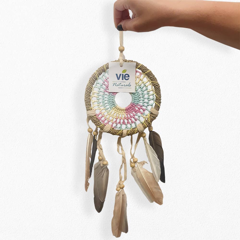 Crochet Dream Catcher, 12cm Ring: Blue & Purple