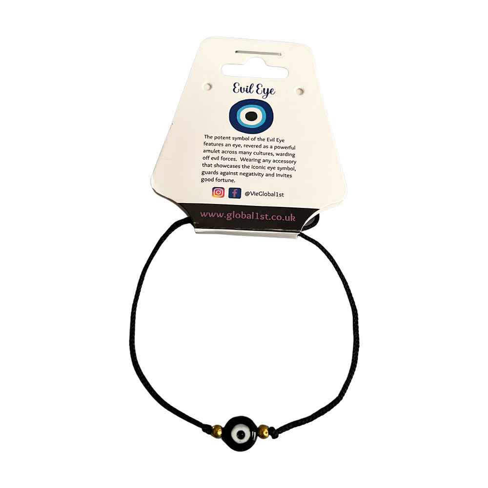 Evil Eye Coloured Bracelet, Black