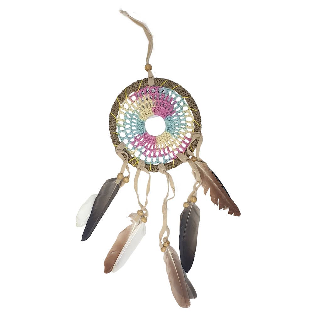 Crochet Dream Catcher, 12cm Ring: Blue & Purple