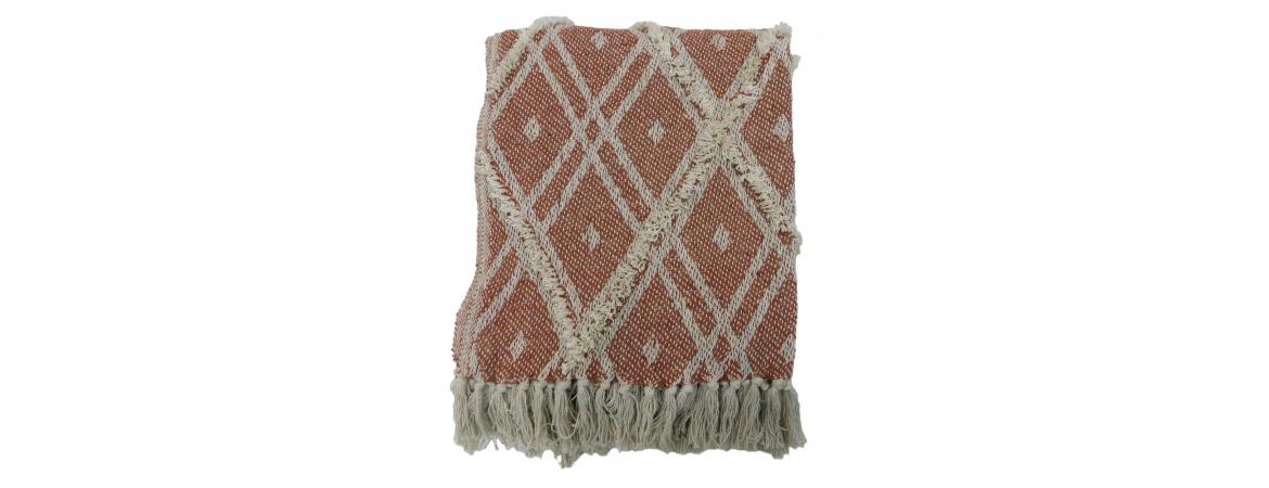 Cotton Throw 125 x 150cm -Red Diamond