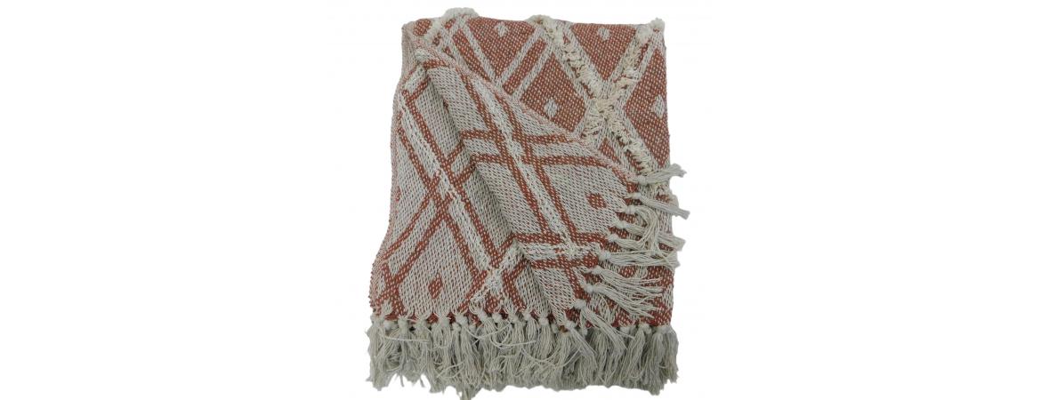 Cotton Throw 125 x 150cm -Red Diamond