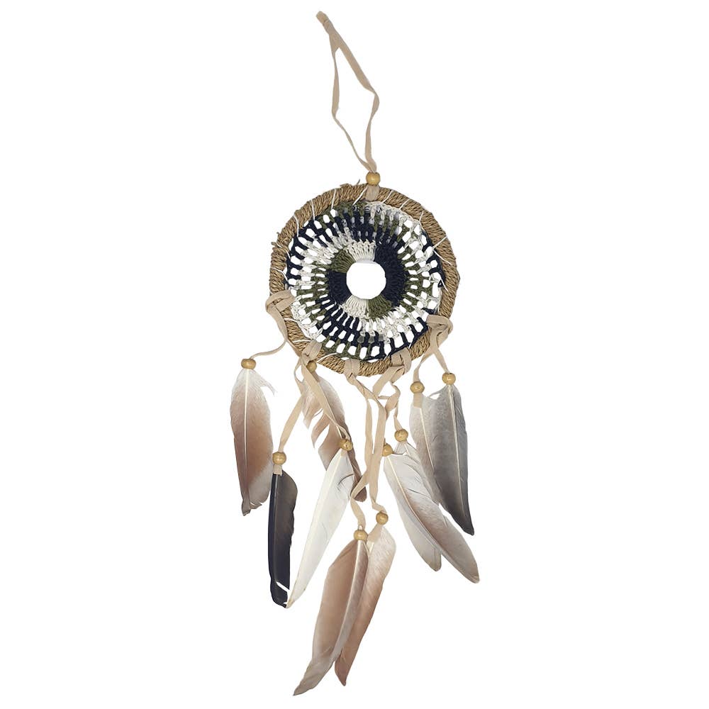 Crochet Dream Catcher, 12cm Ring: Blue & Purple
