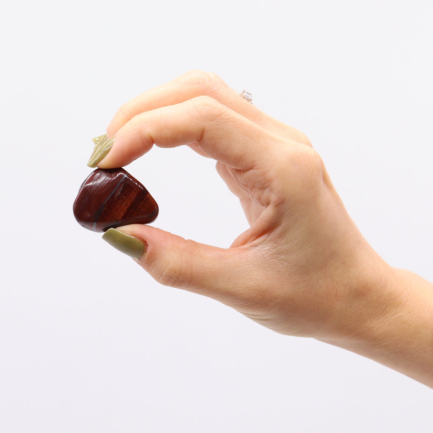 Medium African Tumble Stone - Tiger's Eye - Red