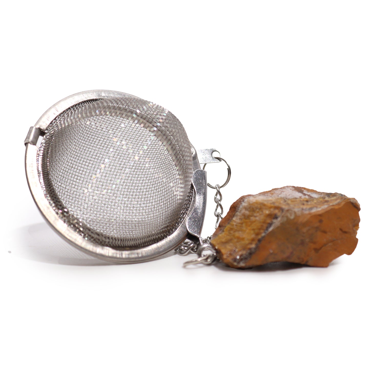 Raw Gemstone Tea Strainer - Gold Tigers Eye