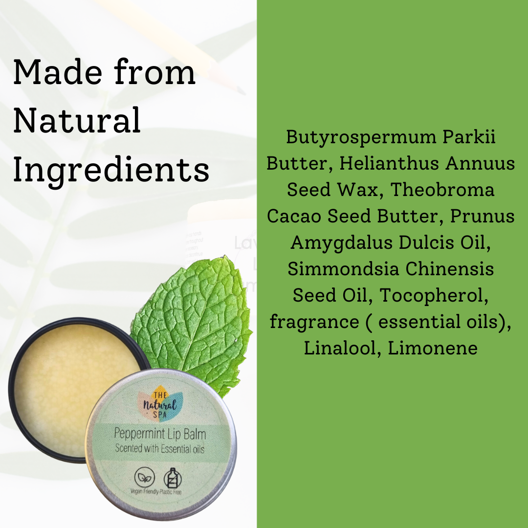 Peppermint All Natural Lip Balm - Vegan Stocking Filler