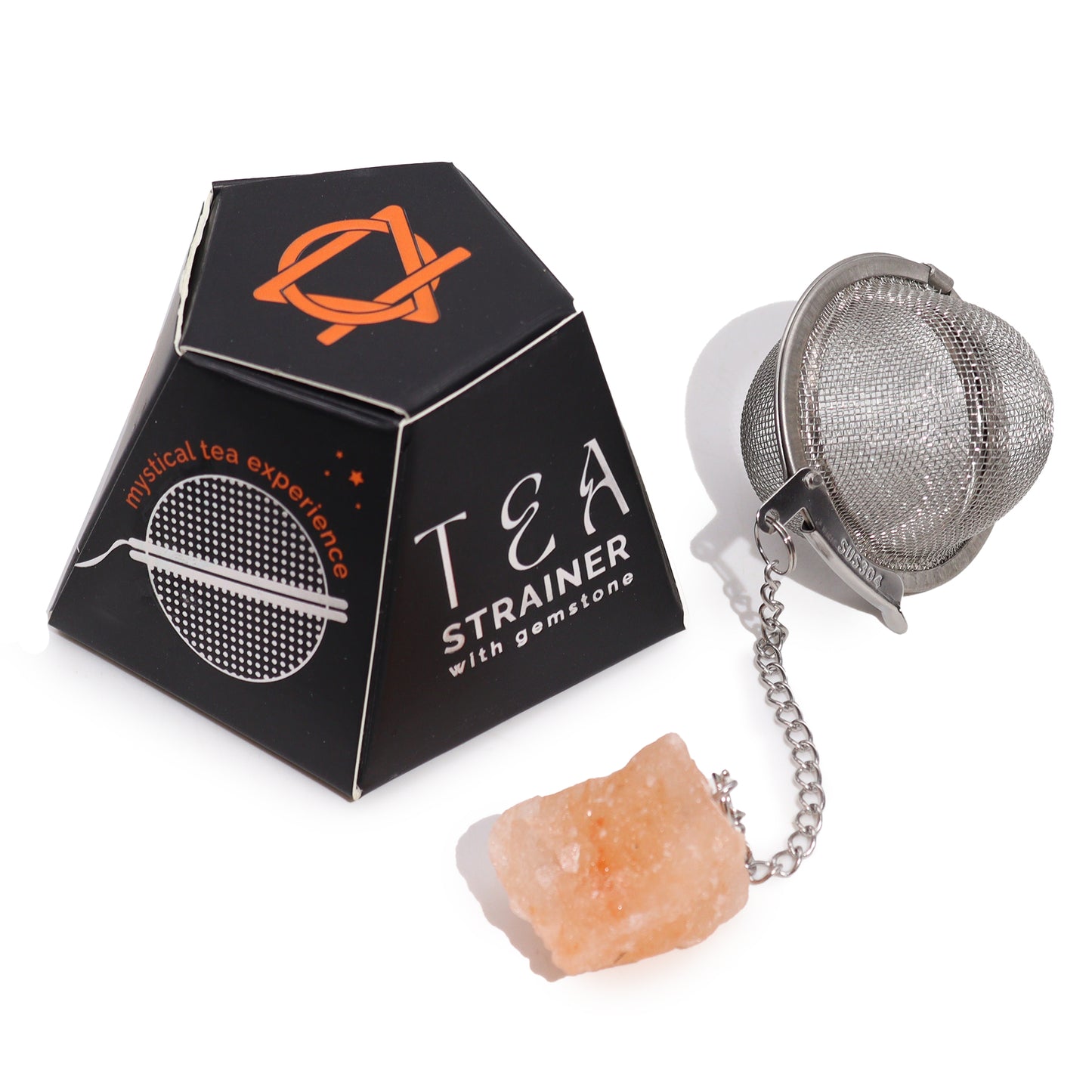 Raw Gemstone Tea Strainer - Carnelian