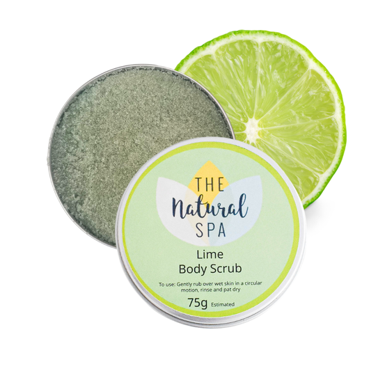 Lime Natural Body Scrub - 75g tin - Letterbox